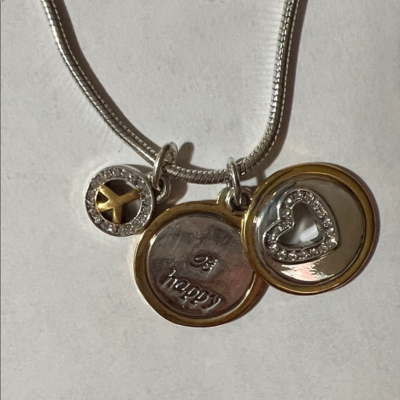 Brighton Silver and Gold Charm Necklace - Picture 2 of 4